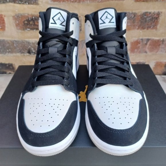 Nike Air Jordan 1 Mid "Diamond" Iridescent Sneakers Shoes - Picture 5 of 13